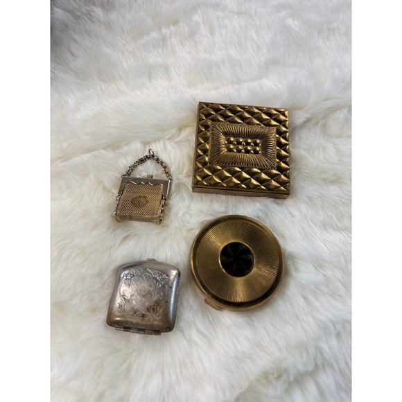 Handbags - Vintage Vanity Set Compact Purse Mirror Case Etui Jewelry Holder Collection